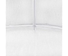 Šiltnamis su plieno rėmu, baltos spalvos, 6x2x2m, 12m²
