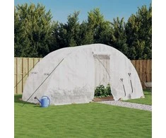 Šiltnamis su plieno rėmu, baltos spalvos, 5x2x2,3m, 10m²