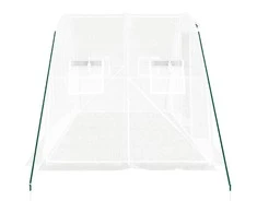 Šiltnamis su plieno rėmu, baltos spalvos, 4x2x2m, 8m²
