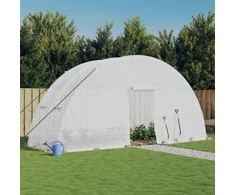 Šiltnamis su plieno rėmu, baltos spalvos, 6x2x2,85m, 12m²