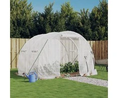Šiltnamis su plieno rėmu, baltos spalvos, 3x2x2m, 6m²