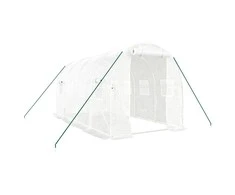 Šiltnamis su plieno rėmu, baltos spalvos, 4x2x2m, 8m²