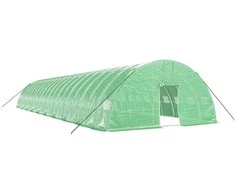 Šiltnamis su plieno rėmu, žalios spalvos, 20x6x2,85m, 120m²