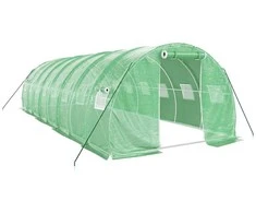 Šiltnamis su plieno rėmu, žalios spalvos, 8x3x2m, 24m²