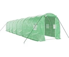 Šiltnamis su plieno rėmu, žalios spalvos, 12x2x2m, 24m²