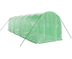 Šiltnamis su plieno rėmu, žalios spalvos, 8x2x2m, 16m²