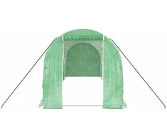 Šiltnamis su plieno rėmu, žalios spalvos, 6x2x2m, 12m²