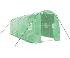 Šiltnamis su plieno rėmu, žalios spalvos, 6x2x2m, 12m²