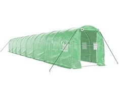 Šiltnamis su plieno rėmu, žalios spalvos, 16x2x2m, 32m²