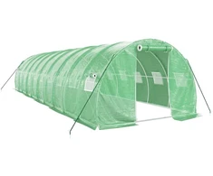 Šiltnamis su plieno rėmu, žalios spalvos, 10x3x2m, 30m²