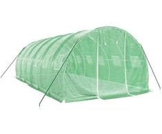 Šiltnamis su plieno rėmu, žalios spalvos, 6x3x2m, 18m²