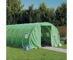 Šiltnamis su plieno rėmu, žalios spalvos, 10x3x2m, 30m²