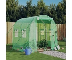 Šiltnamis su plieno rėmu, žalios spalvos, 2x2x2m, 4m²
