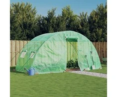 Šiltnamis su plieno rėmu, žalios spalvos, 5x2x2,3m, 10m²