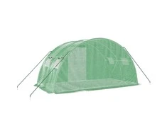 Šiltnamis su plieno rėmu, žalios spalvos, 4x2x2m, 8m²