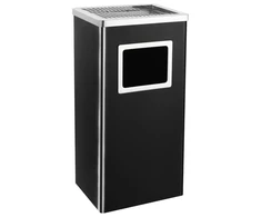 Šiukšliadėžė-peleninė, juodos spalvos, plienas, 45l