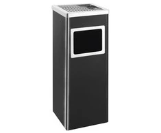 Šiukšliadėžė-peleninė, juodos spalvos, plienas, 36l