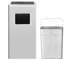 Šiukšliadėžė-peleninė, nerūdijantis plienas, 45l