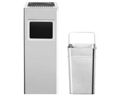 Šiukšliadėžė-peleninė, nerūdijantis plienas, 36l
