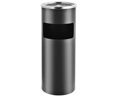 Šiukšliadėžė-peleninė, pilkos spalvos, plienas, 30l