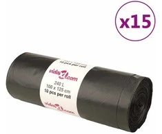 Šiukšlių maišai, 150vnt., juodos spalvos, 240l