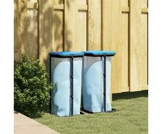 Šiukšlių maišų laikikliai, 2vnt., juodi ir mėlyni, 60l, PP