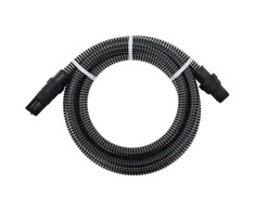 Siurbimo žarna su PVC jungtimis, juodos spalvos, 1", 10m, PVC