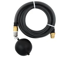 Siurbimo žarna su žalvarinėmis jungtimis, juoda, 1,1", 3m, PVC