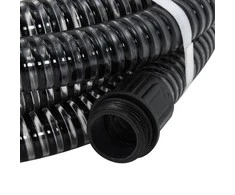 Siurbimo žarna su žalvarinėmis jungtimis, juoda, 1,1", 7m, PVC