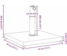 Skėčio nuo saulės pagrindas 32/38/48mm skersmens stulpams, 18kg