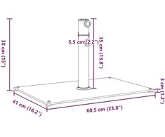 Skėčio nuo saulės pagrindas 32/38/48mm skersmens stulpams, 15kg