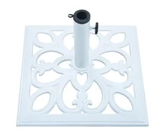 Skėčio pagrindas, baltos spalvos, ketus, 12kg, 49cm