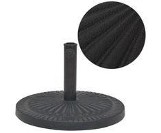 Skėčio stovas iš dervos, apvalus, juodas, 14 kg