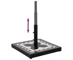 Skėčio stovas, juodos ir baltos spalvos, apskritas, 12kg