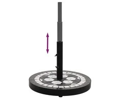 Skėčio stovas, juodos ir baltos spalvos, apskritas, 12kg