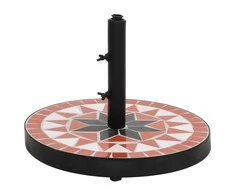 Skėčio stovas, terakota ir baltos spalvos, apskritas, 12kg