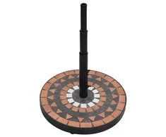 Skėčio stovas, terakota ir baltos spalvos, apskritas, 12kg