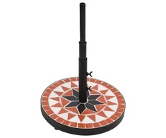 Skėčio stovas, terakota ir baltos spalvos, apskritas, 12kg