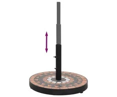 Skėčio stovas, terakota ir baltos spalvos, apskritas, 12kg