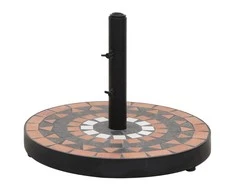Skėčio stovas, terakota ir baltos spalvos, apskritas, 12kg