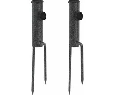 Skėčių stovai su smaigais, 2vnt., 9x35cm, galvanizuotas plienas