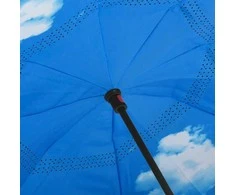 Skėtis, juodos spalvos, 108cm, su C formos rankena