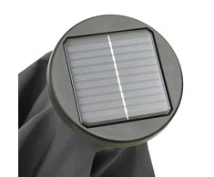 Sodo skėtis nuo saulės su LED, antracito, 200x211cm, aliuminis