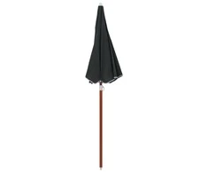Sodo skėtis nuo saulės su plieniniu stulpu, antracito, 180cm