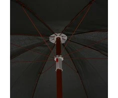 Sodo skėtis nuo saulės su plieniniu stulpu, antracito, 240cm