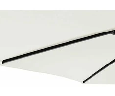 Skėtis nuo saulės su plieniniu stulpu, baltas, 225x225x212cm