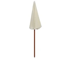 Sodo skėtis nuo saulės su plieniniu stulpu, smėlio, 180cm