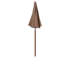 Sodo skėtis nuo saulės su plieniniu stulpu, taupe, 180cm