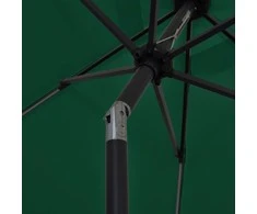 Sodo skėtis su LED ir aliuminio stulpu, žalias, 300cm