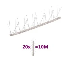 Smaigų rinkinys nuo paukščių/balandžių, 20vnt., 2 eilės, 10m